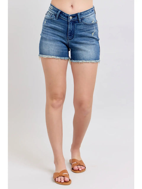 Before He Cheats Denim Shorts - Medium Blue