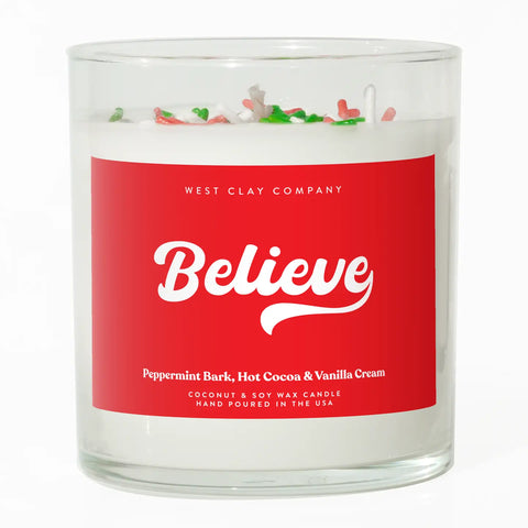 Believe Sprinkles Candle