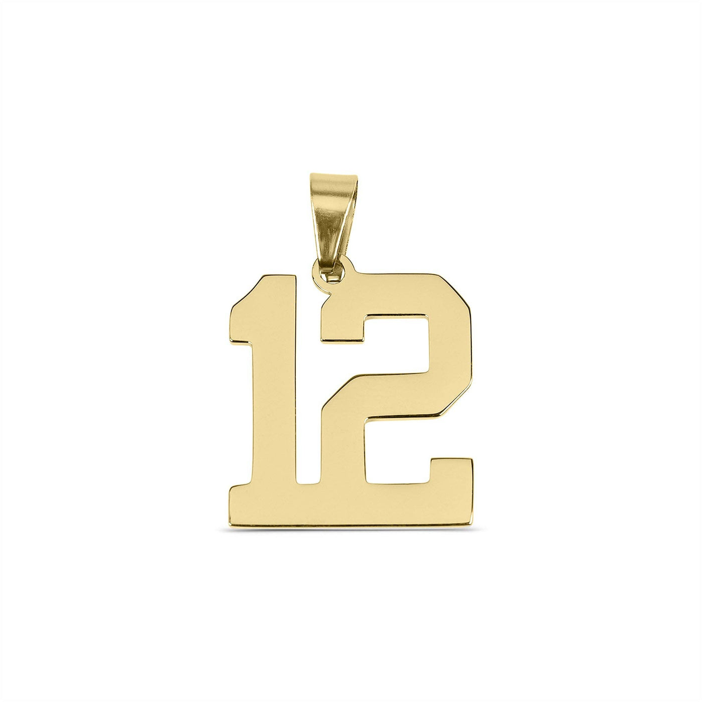 18K Gold Sport Number Pendant