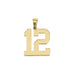 18K Gold Sport Number Pendant