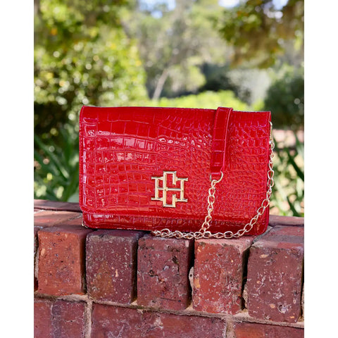 Caroline Hill Clutch / Crossbody - Red Patent EC