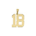 18K Gold Sport Number Pendant