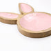 Bunny Serving Dish   Pink/Natural   6.25x11.5
