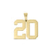 18K Gold Sport Number Pendant