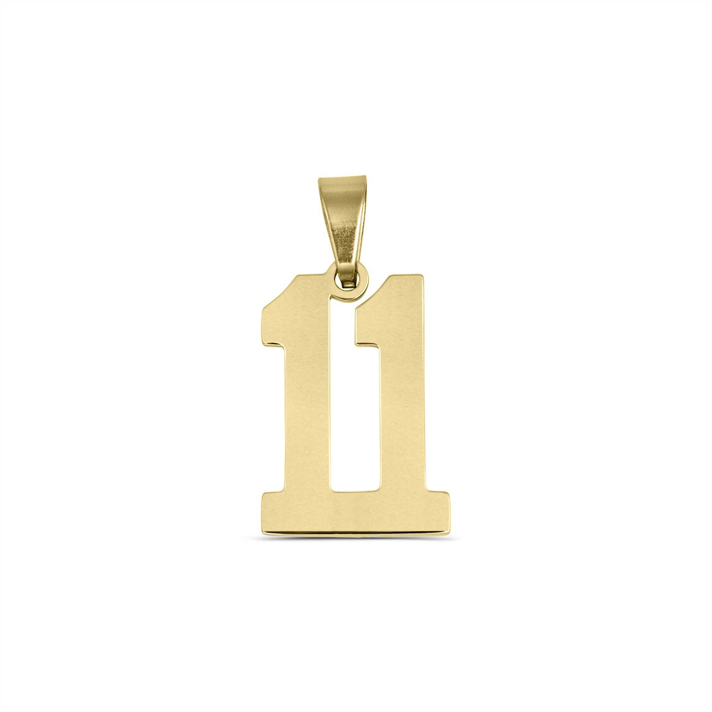 18K Gold Sport Number Pendant