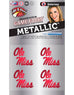 Mississippi Game Faces® Temporary Tattoos
