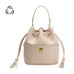 Janae  Recycled Vegan Leather Top Handle Bag- Bone