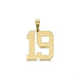 18K Gold Sport Number Pendant