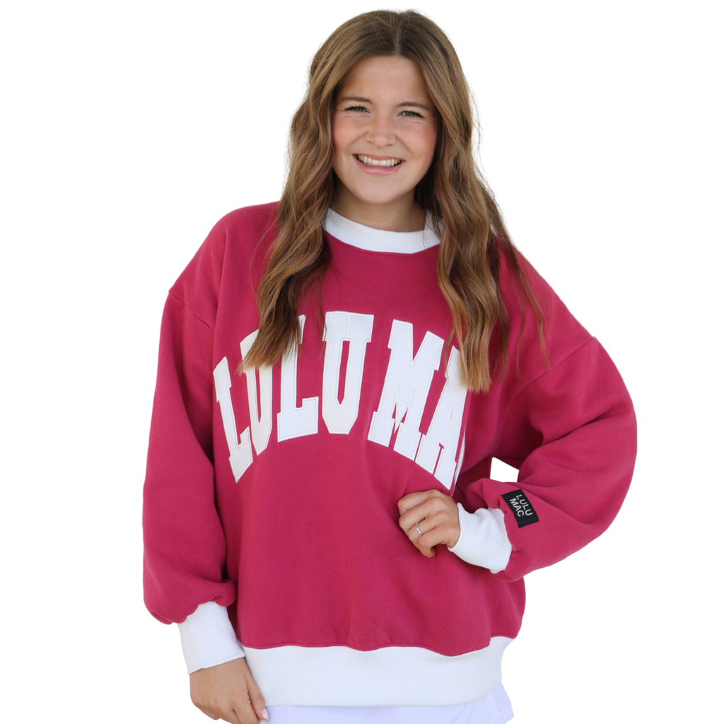 Lulumac Color Block Plum/White Sweatshirt