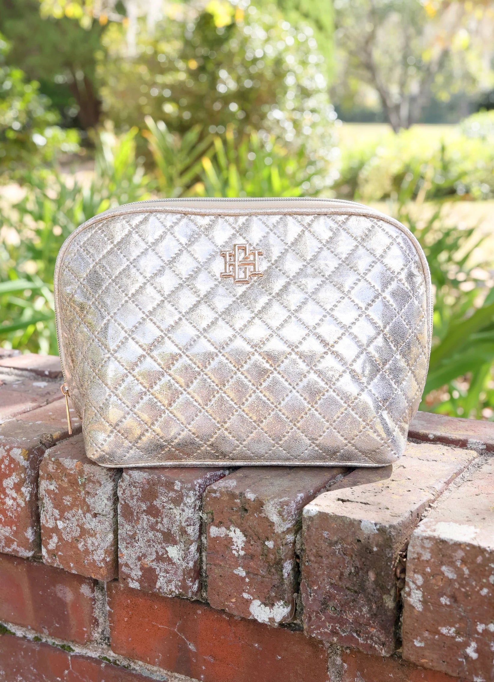 Caroline Hill Capri Large Pouch -Champagne Pop