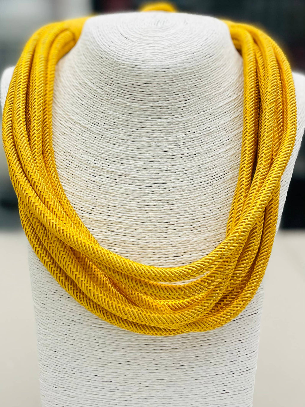 "Original" Slub 8-Strand Necklace (golden rod) NK261