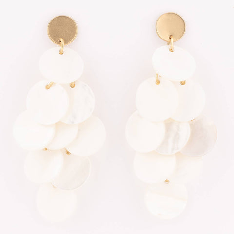 Cove White Earrings