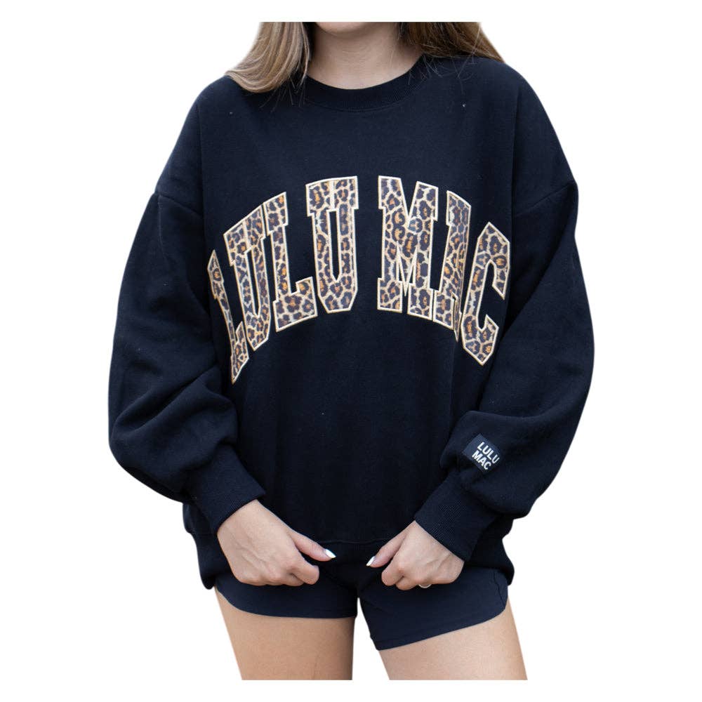 Lulu Mac Black/Leopard Sweatshirt