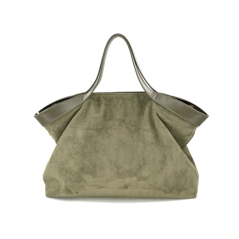 Alessia Suede Purse - Olive