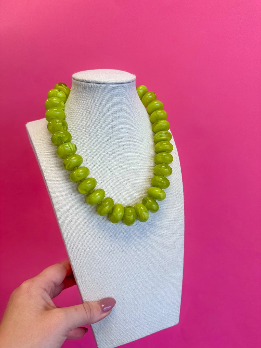 Envy Chunky Necklace -Light Green