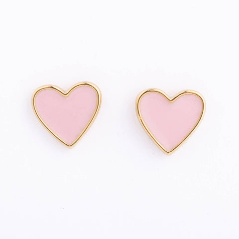 Earrings Pink Hearts