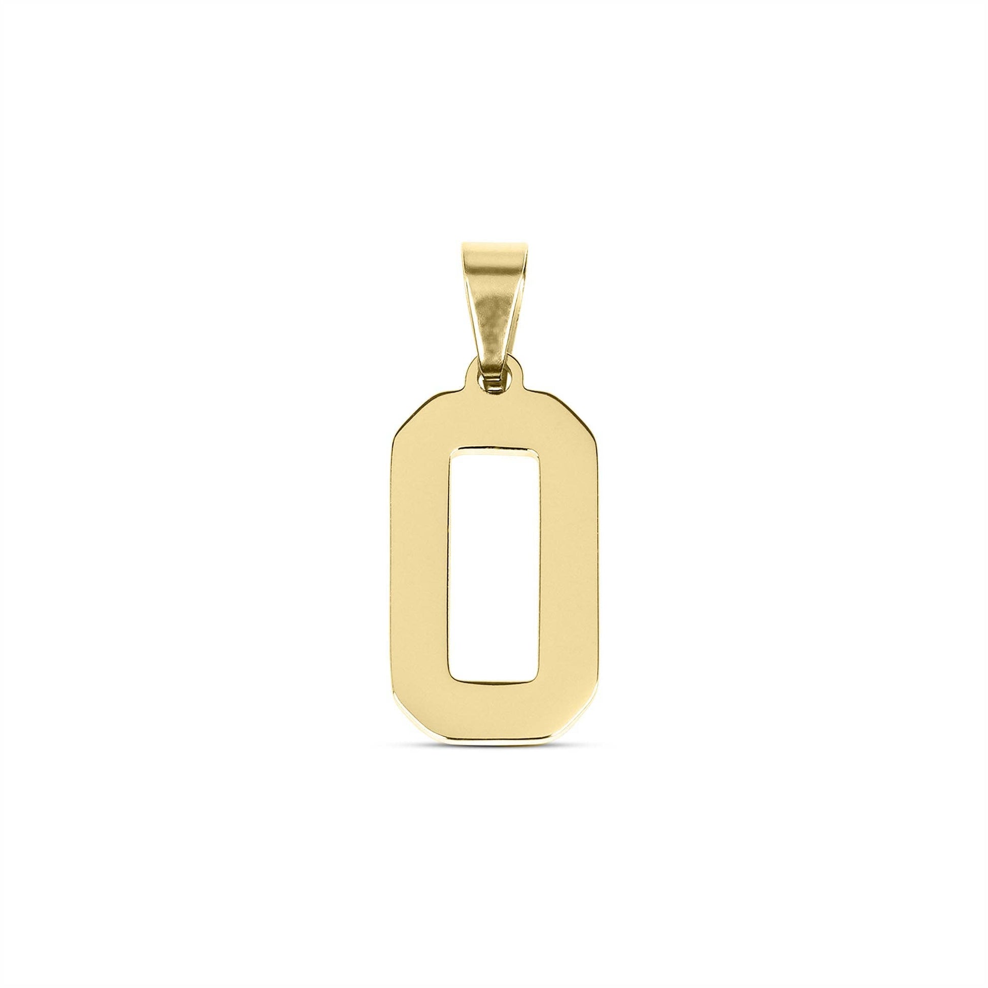 18K Gold Sport Number Pendant
