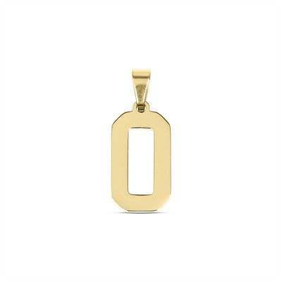 18K Gold Sport Number Pendant