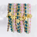 Assorted Crystal Stretch Bracelets w/ Single Balanced Cross: Soft