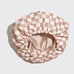 Satin Lined Flexi Shower Cap - Terracotta Checker
