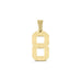 18K Gold Sport Number Pendant
