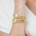 Cross Beaded Bracelet Charm Set: Multi Color