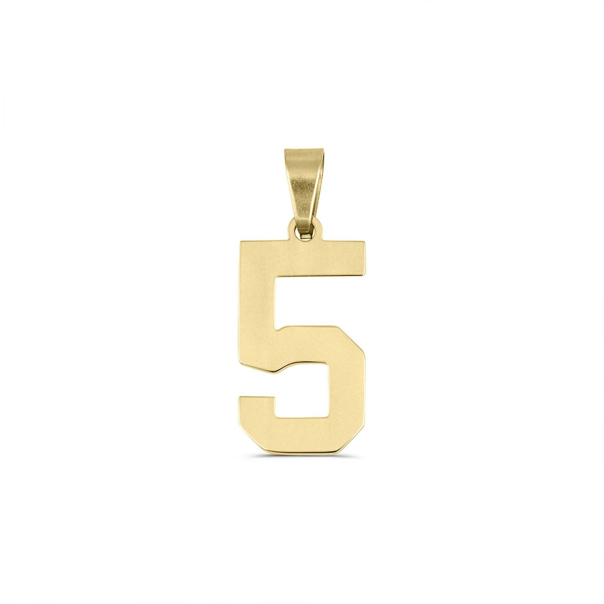 18K Gold Sport Number Pendant