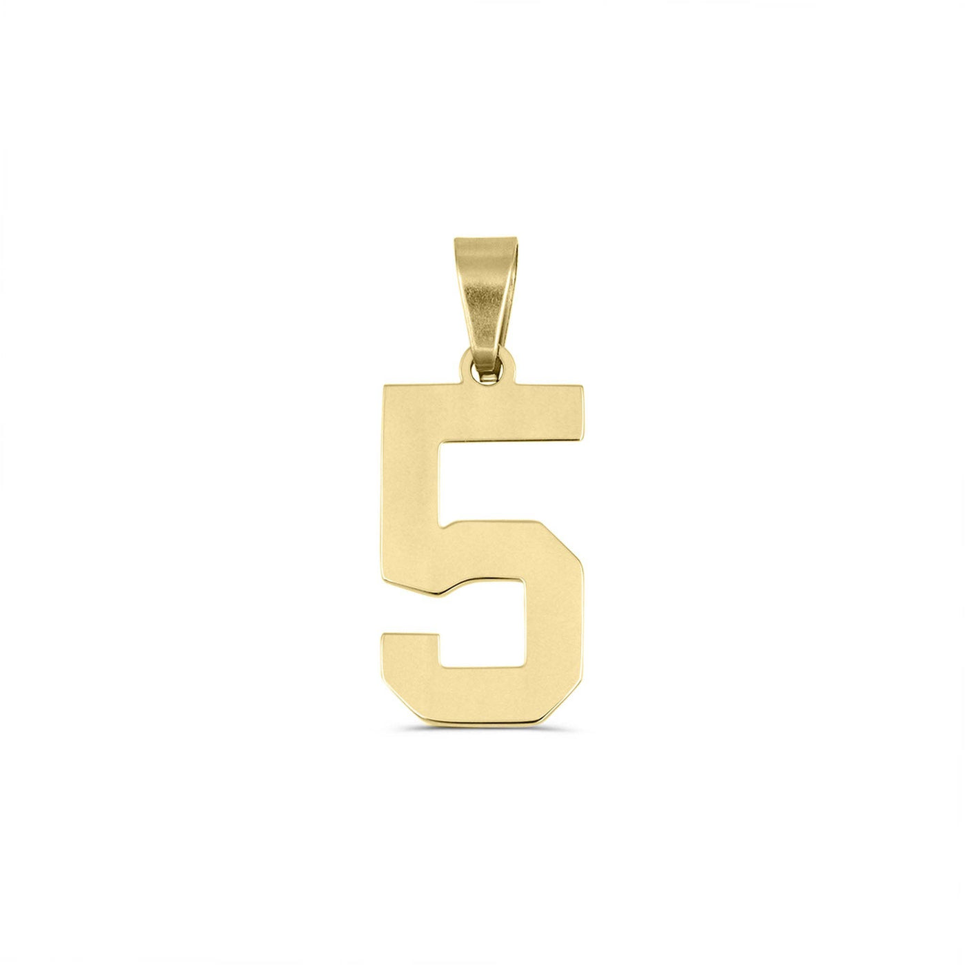 18K Gold Sport Number Pendant