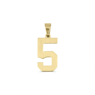 18K Gold Sport Number Pendant