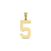 18K Gold Sport Number Pendant