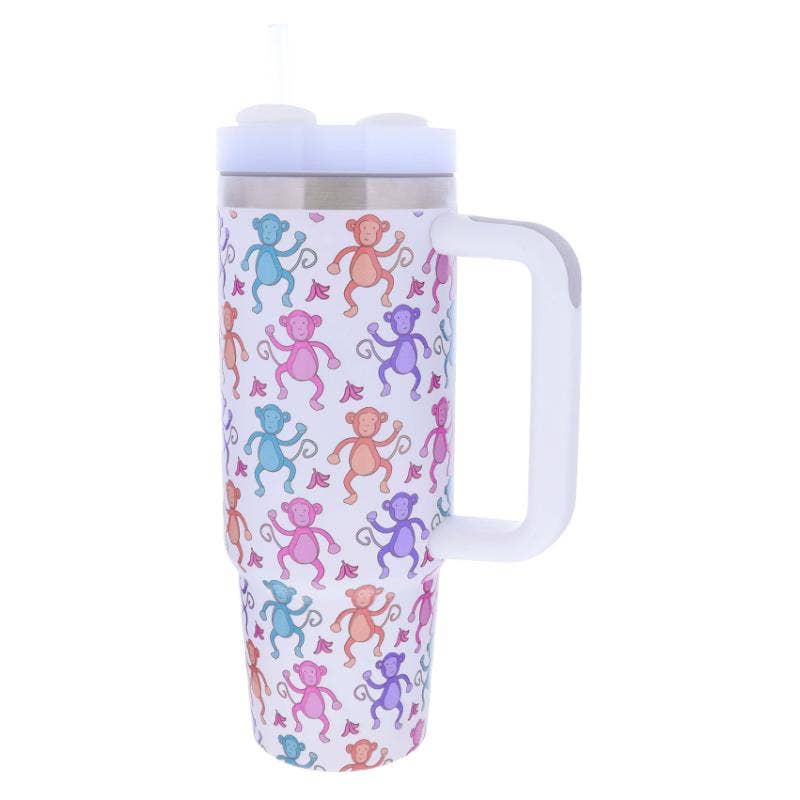 BaNaNa's 30 Oz. Tumbler With Straw and Handle