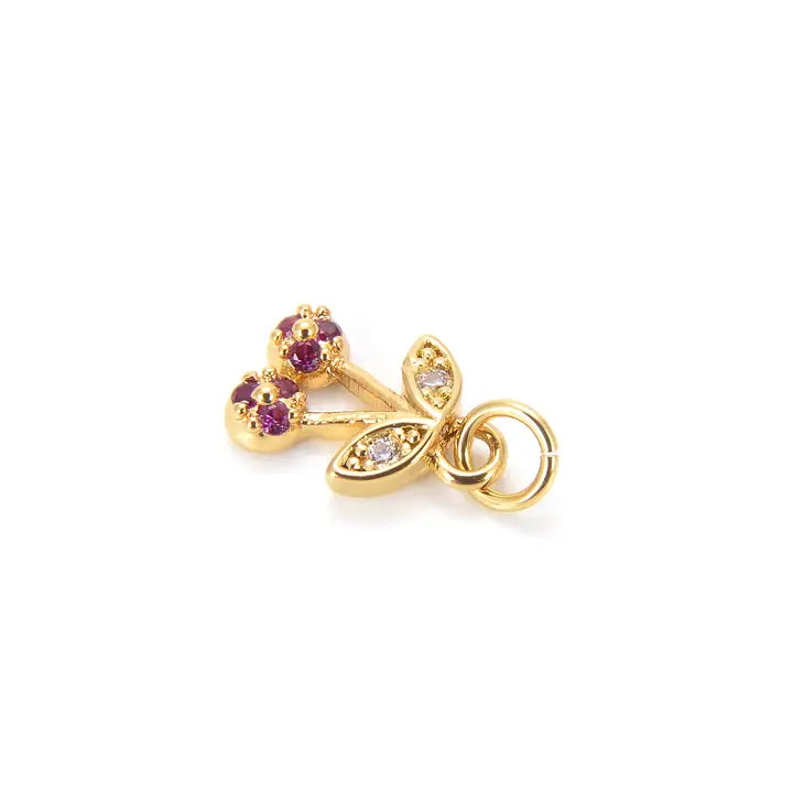 Gold Cherry Tiny Charm