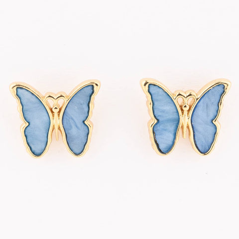 Earrings Luxe Blue Butterfly