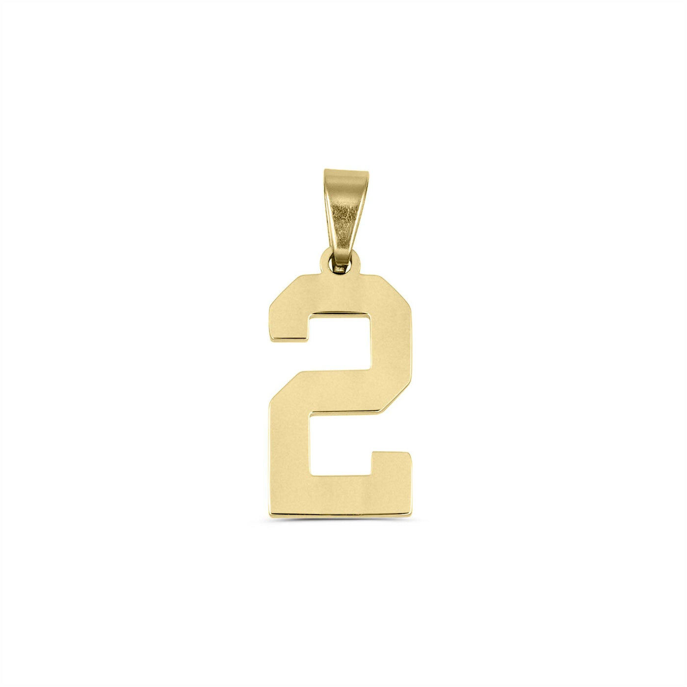 18K Gold Sport Number Pendant