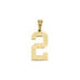 18K Gold Sport Number Pendant