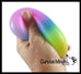 1 Rainbow Sugar Ball - Thick Glue/Gel Stretch Ball - Squishy