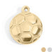 18K Gold PVD Stainless Steel Soccer Ball Charm: Gold