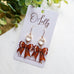 Football Bow Dangle Earrings – Game Day Spirit