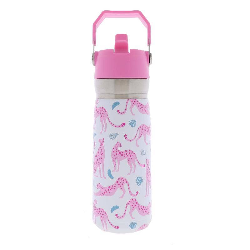 See ya, Cheetah 22 Oz. Water Bottle With Straw Cap"