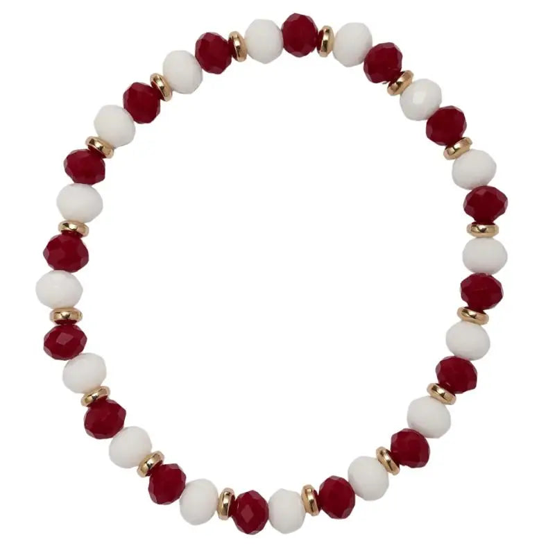Faceted Maroon Bracelt