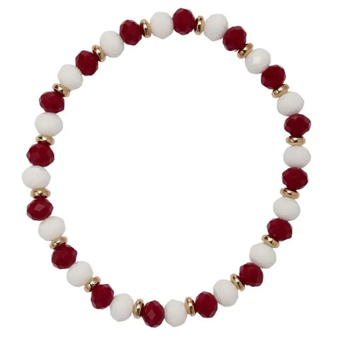 Faceted Maroon Bracelt