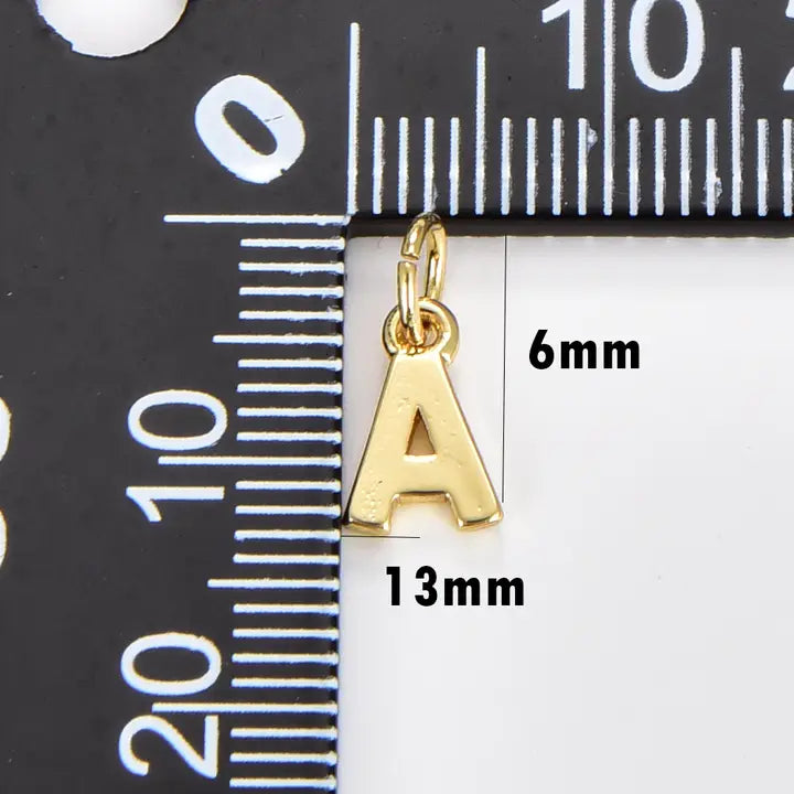 Initial Letter Charm Small Gold Filled