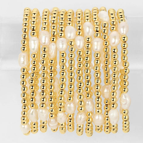 Claire 4mm Stretch Medium Pearl Bracelet