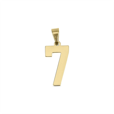 18K Gold Sport Number Pendant
