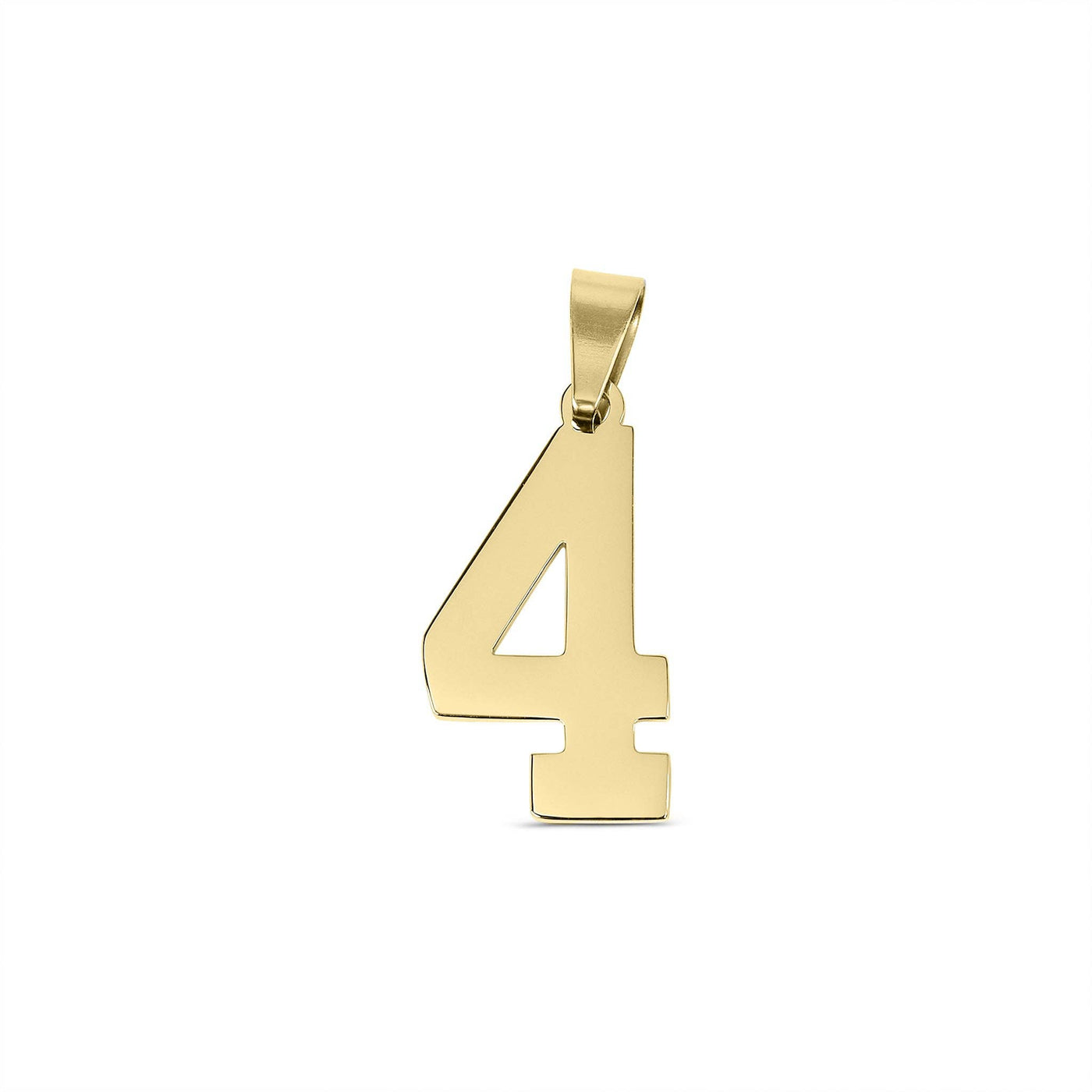 18K Gold Sport Number Pendant