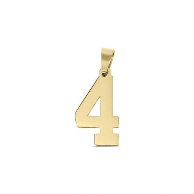 18K Gold Sport Number Pendant