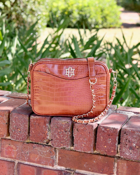 Caroline Hill Fiona Crossbody - Saddle EC