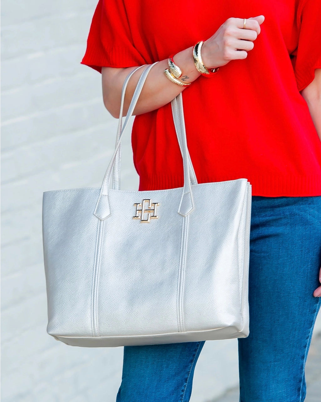 Caroline Hill Heath Tote Bag - Pearl