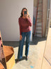 So long Sally Top- Burgundy