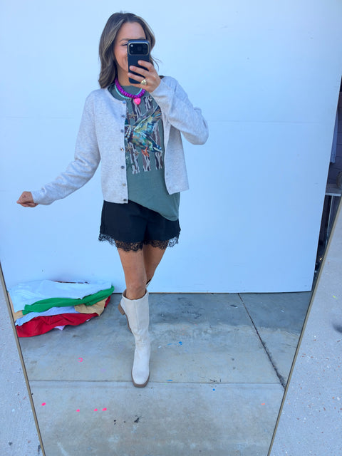 Cozy in Cocoa Cardigan - Oatmeal